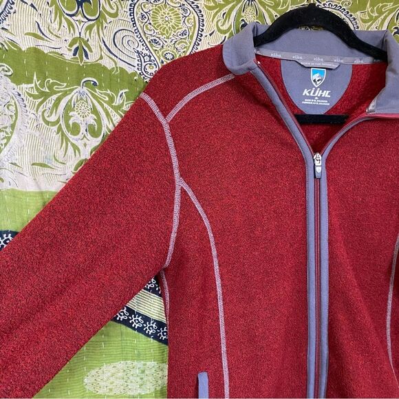 Kuhl Maroon Alfpcaca Fleece Jacket Size Medium - Picture 3 of 15